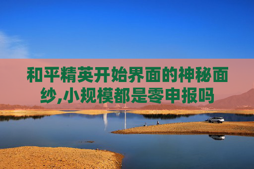 和平精英开始界面的神秘面纱,小规模都是零申报吗
