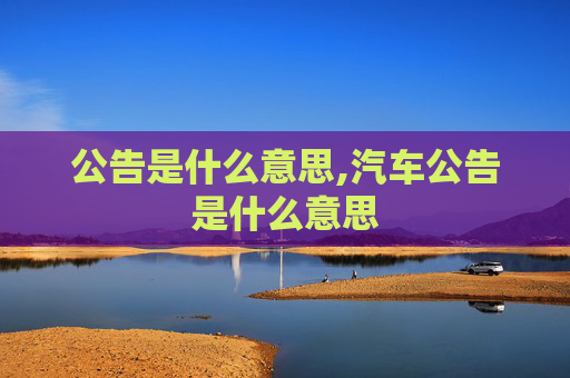 公告是什么意思,汽车公告是什么意思