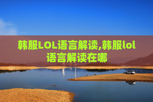 韩服LOL语言解读,韩服lol语言解读在哪